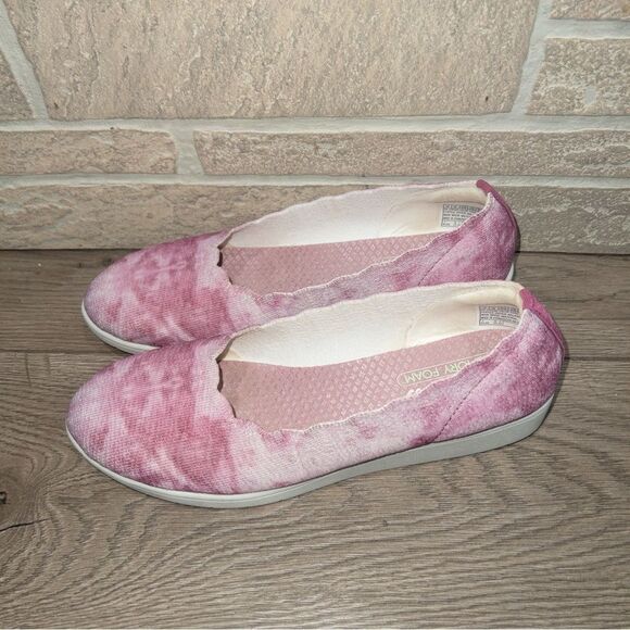 Skechers Pink Cleo Flex Washable Knit Wedge Skimmer Loafers Size‎ 9 - Picture 1 of 6